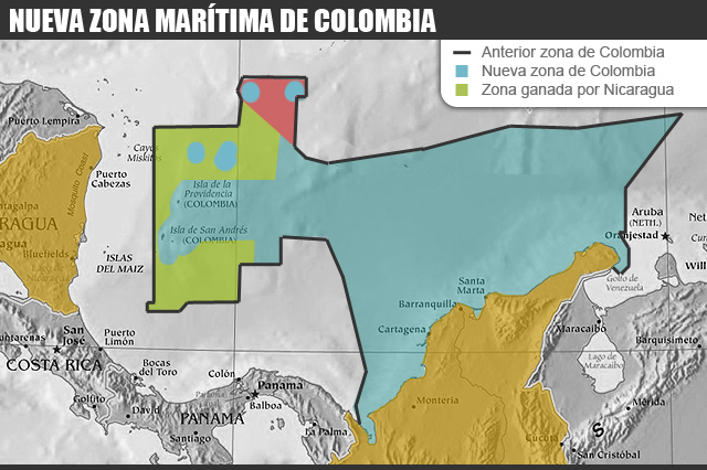 Colombia pierde mar, nuevo mapa fronterizo de colombia, frontera con nicaragua
